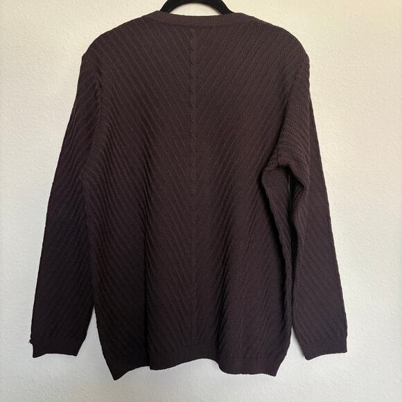 St John Sport Wool Blend Cable Knit Sweater Brown Old Money Prep Fisherman Sm - Picture 2 of 6